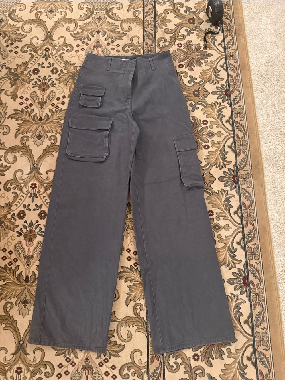 Aritzia Wilfred Free Picture Cargo Pant Light Birch High Rise Wide Leg